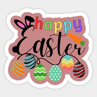 Happy Easter Bunny Rabbit Face Funny Easter Day Sticker